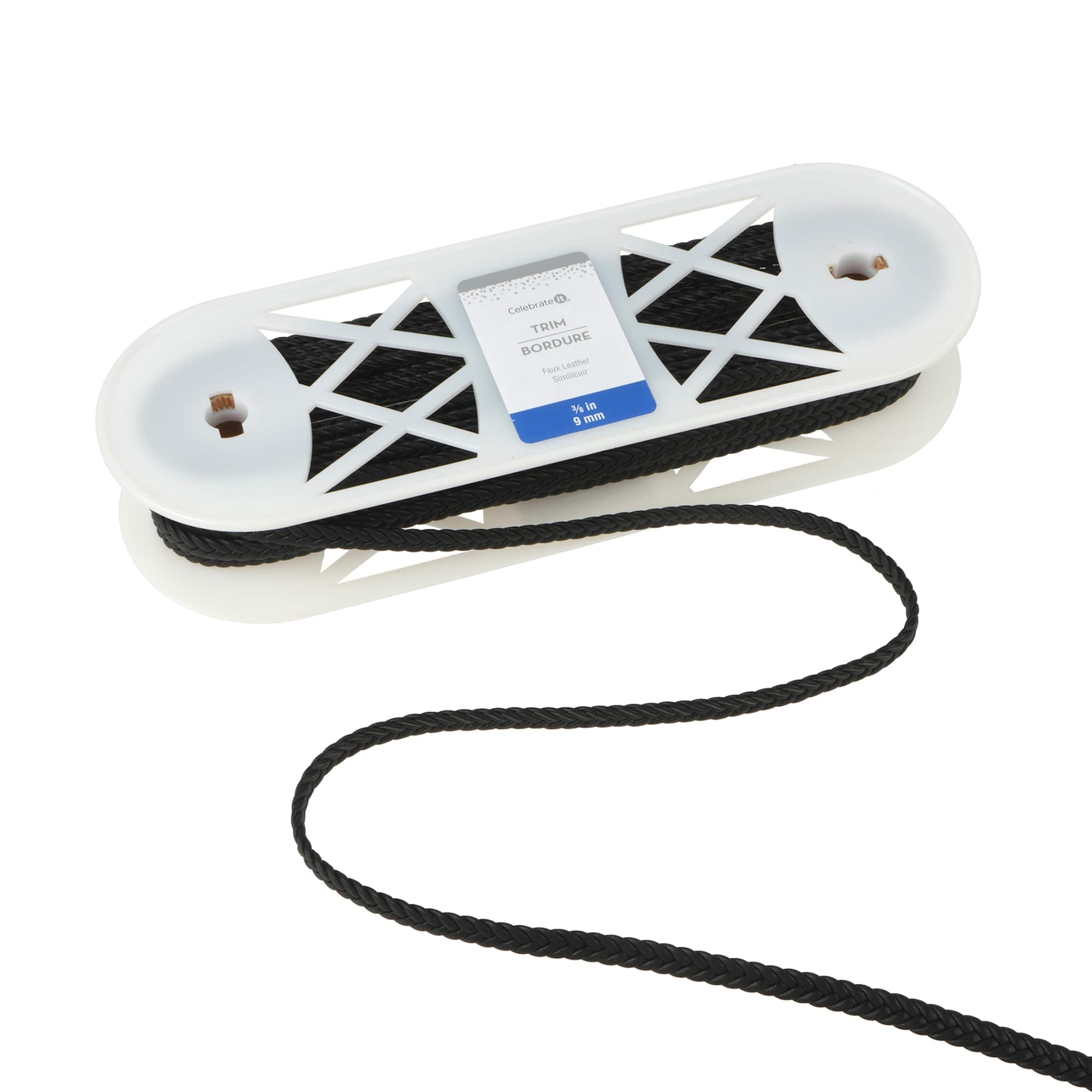 3/8" Braided Faux Leather Trim by Celebrate It